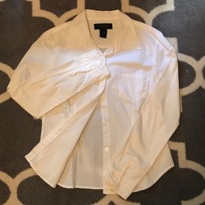 White Collared Button Front Blouse